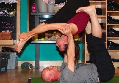 At play with yogaFLIGHT in our 'office'